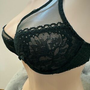 Maison Lejaby Forest Green Lace Mesh Bra